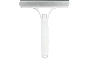 GENERIC 3 in 1 Window Cleaning Scraper,All-Purpose Spray Window Squeegee Cleaner Tool,for Glass Doors for Windows Glass, Mirrors Scraper, Brush (White)