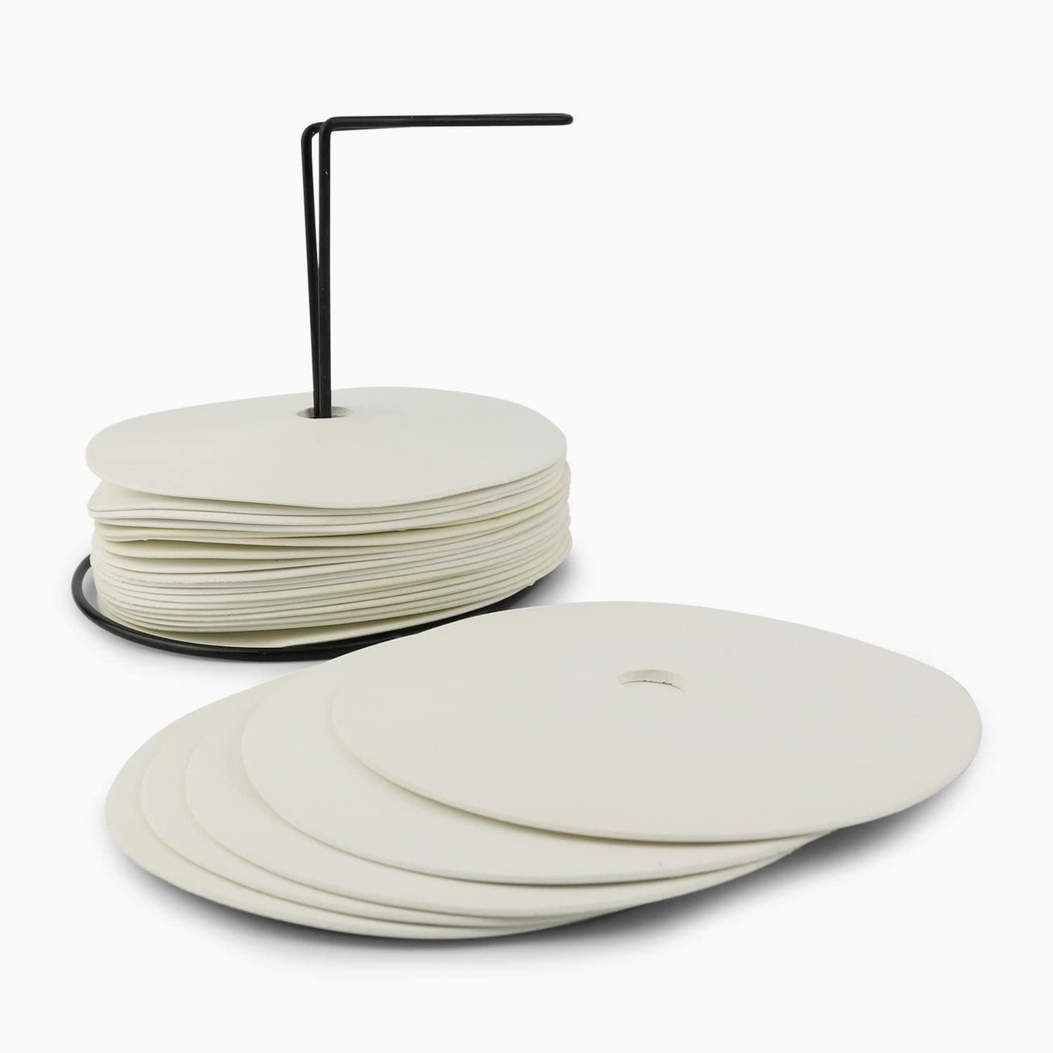 Splay Round Rubber Marking Flat Disc | 24 White-Colored Rubber Disks for Agility Training | Anti-Slip Rubber For Indoor & Outdoor Field Marking Equipment for Kindergarten Preschool Kids & Teachers