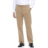 Soojun Men's Classic Fit Flex Waist Flat Front Dress Pant