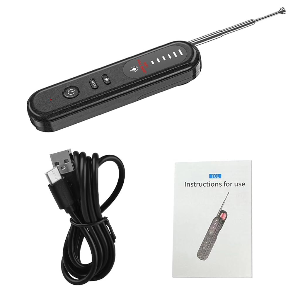 Baceyong Camera RF Signal Detector,Anti-Eavesdropping GSM Device Finder,Anti Candid Radio Jammer 6 Levels Adjustable Sensitivity,Anti-Spy Hidden Camera Detector