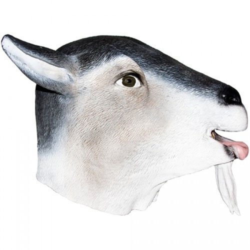 Realistic Billy Goat Mask: Full Face Rubber Latex Costume Mask