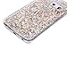PHEZEN Galaxy S6 Case, Galaxy S6 Bling Glitter Case, 3D Creative Design Shiny Quicksand Flowing Bling Glitter Sparkle Heart Clear Hard Case for Samsung Galaxy S6 - Gold Diamonds