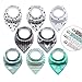 8-Pack Baby Bandana Bibs Upsimples Drool Bibs for Baby Drooling and Teething,with 4 Straps for Teething Toys,Baby Shower Gift Set