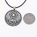 Paw Paw House Yoga Inspired Lotus Flower Darma Wheel Necklace Pendant for Women Men Tibetan Buddhist Protection Jewelry