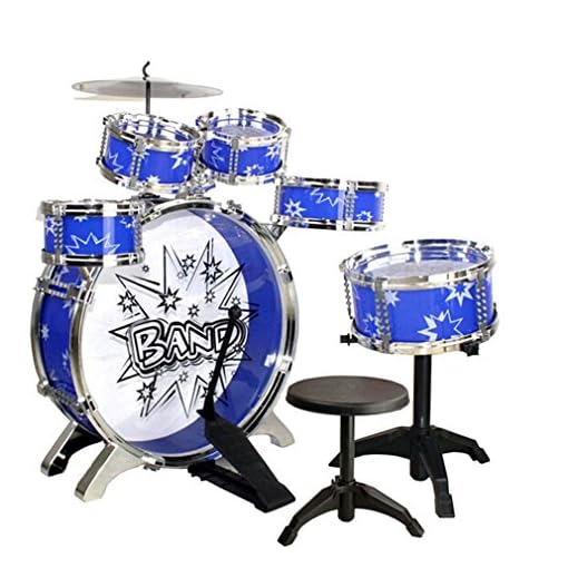 Toys-Kids-Drum-Boy-Girl-Music-11-piece-Drum-Set-with-Stool-Children-Drum-Set by EDU-TOYS - Image 3
