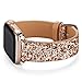 Greaciary Glitter Bling Band Compatible for iWatch Band 38mm 40mm,Leather Luxury Shiny Sparkle Strap Wristbands Women Replacement for iWatch Series 5/4/3/2/1