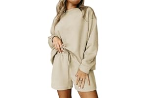 SHEWIN Women's 2 Piece Outfits Summer Casual Long Sleeve Matching Sets Cozy lounge sets