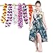 Dazzling Toys Hawaiian Ruffled Simulated Silk Flower Leis- Pack of 12 (D124)