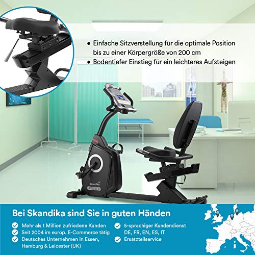 skandika-Liege-Ergometer-Recumbent-Bike-Veien-RB550-mit-Video-Events-und-Multiplayer-App-Handpulssessoren-32-computergesteuerte-Stufen-Liegeheimtrainer-fuer-zu-Hause-Sitzergometer
