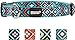 Friends Forever Dog Pattern Collar Double Layer Woven Square Blue Medium 14-20