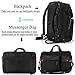 DTBG Nylon Versatile Convertible Spacious Business Casual Travel Laptop Menssenger Briefcase Computer Shoulder Hiking Bag Backpack Daypack For 15.6 - 17.3 Inch Laptop / Notebook/MacBook/Tablet,Black