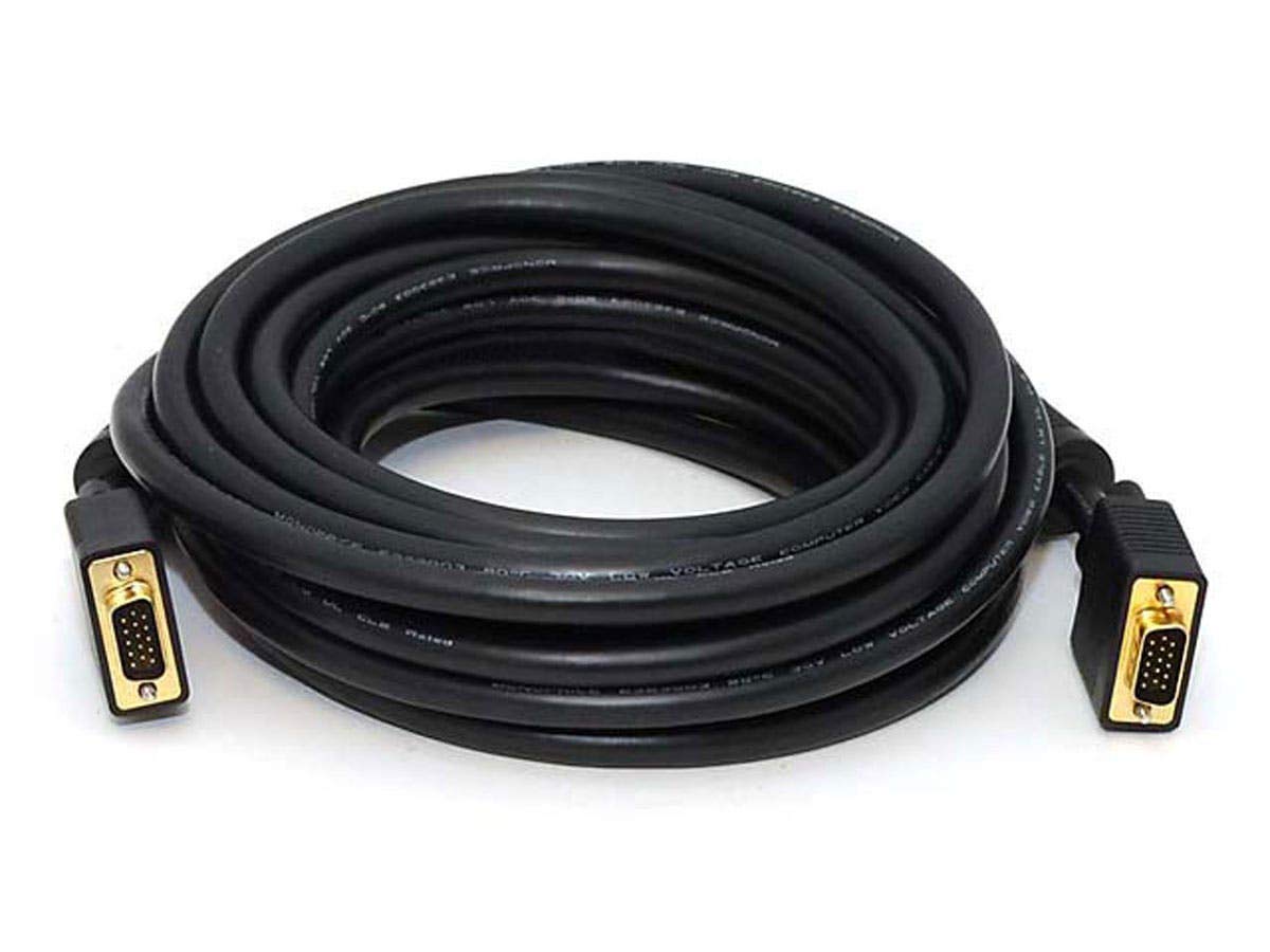 Monoprice 103621 25 ft Super VGA Male to Male CL2 Rated Cable with Ferrites