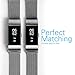 Tecson For Fitbit Charge 2 Bands (2-Pack), Stainless Steel Metal Milanese Bracelet Strap Replacement Wrist band with Magnet Lock for Fitbit Charge 2