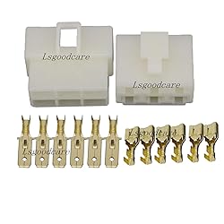 Lsgoodcare 20Sets 6.3MM 6 Pin Way Electrical