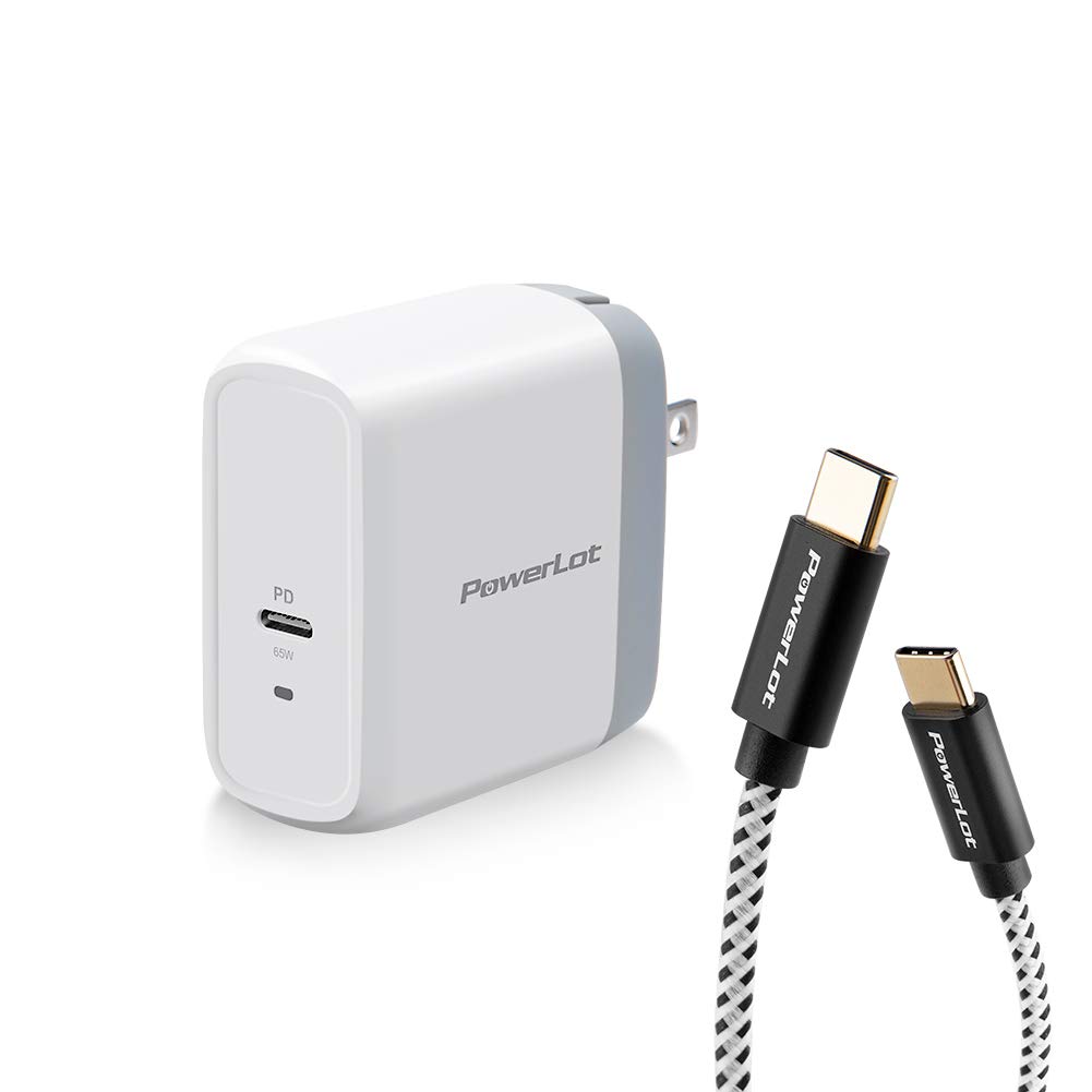 Photo 1 of PowerLot USB C Wall Charger, GaN 65W USB C Charger Block with 6ft Type C Cable, PD Fast Charger for iPhone 15/14/13, iPad Pro, Pixel 7/6, 60W Power Adapter Laptop MacBook Pro/Air