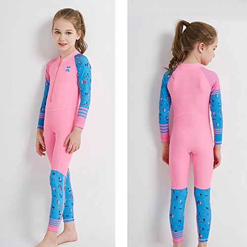 Fashionwu Children Unisex Colorful Jumpsuit Swimsuit Conjoint Quick Cute Dry Suit Set