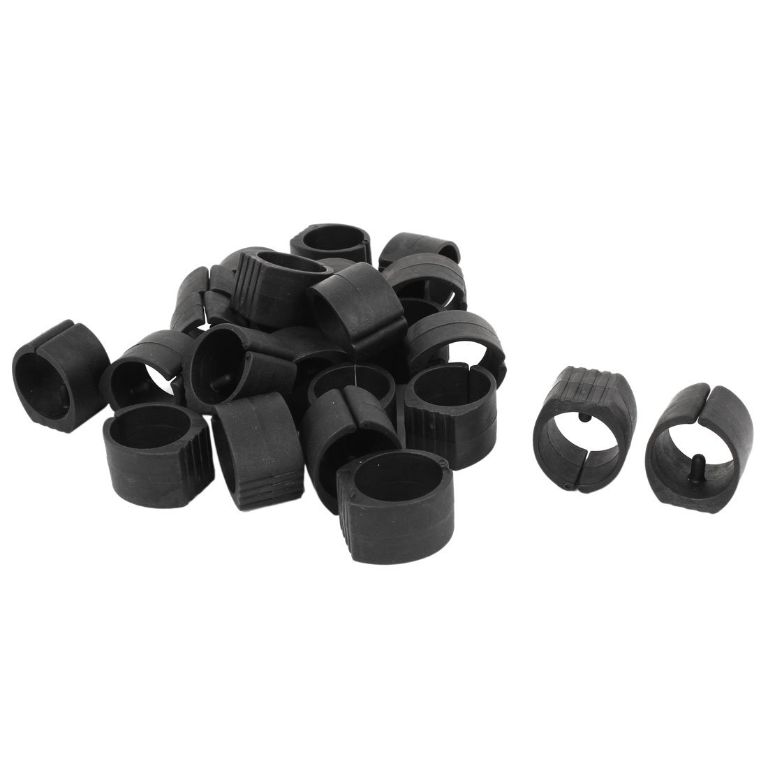 sourcingmap 24 Pcs Breuer Chair Foot Floor Glides Single Prong U-Shape Caps 32mm