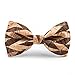 KOOWI Creative Handcrafted Men's Wooden Bow Tie Handmade Wood Necktie for Wedding or Daily Wear (One Size, G)