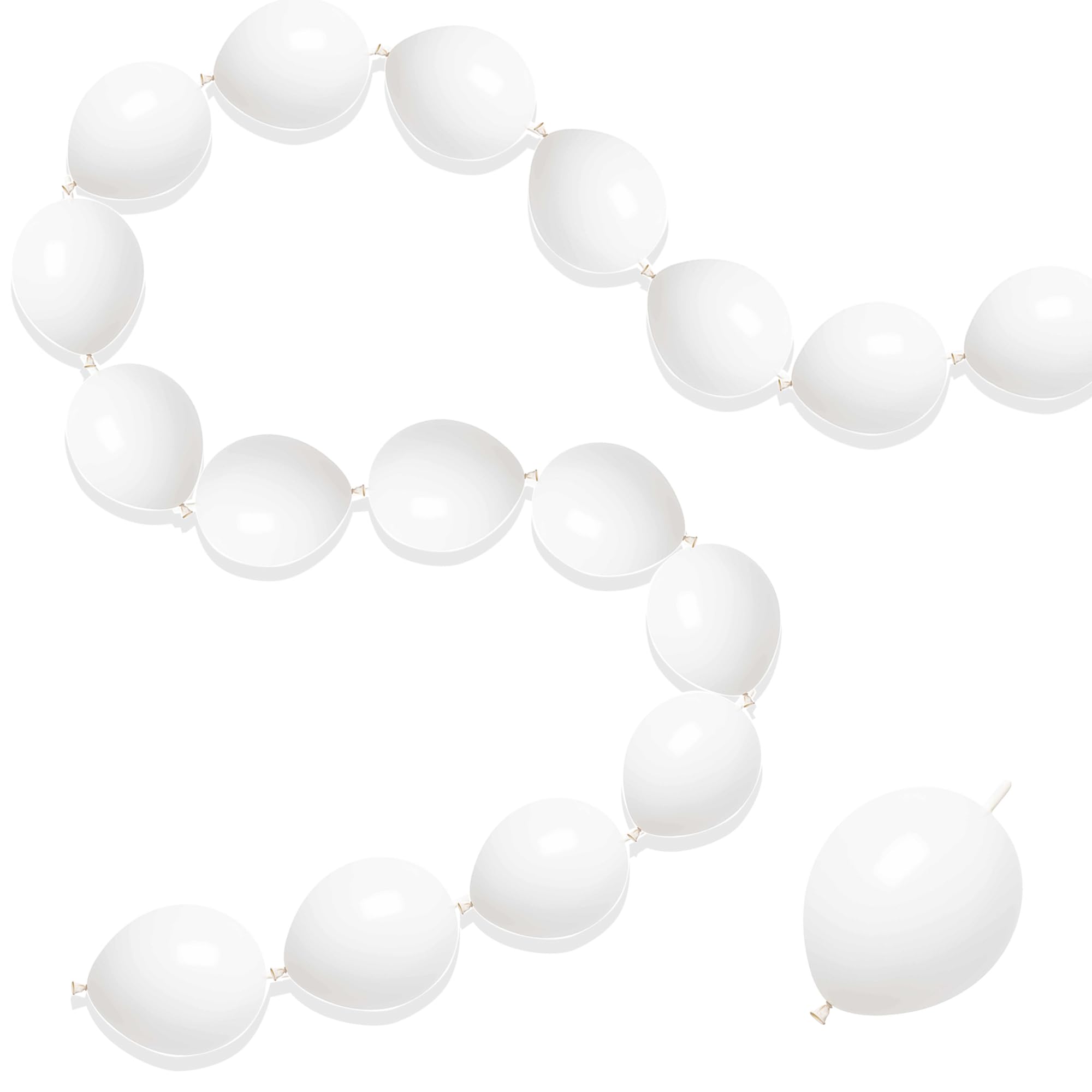 Photo 1 of 100 Pcs Quick Link Balloons White 6 inch, Latex Linking Balloons for Balloon Wall/Arches/Chains, Birthday Party Wedding Anniversary Graduation Arch Party Decor (white)