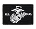 USMC EGA Patch Fully Embroidered United States Marine Corps Tactical Velcro Morale Tags (Black and White)