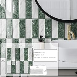 10 Sheets Subway Tile Peel and Stick