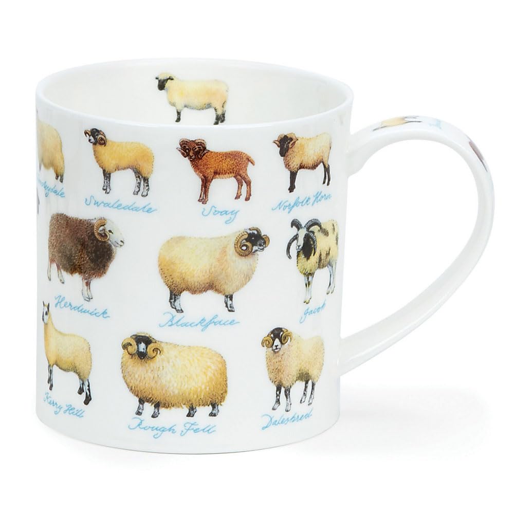 Dunoon Orkney 0.35 Litre Fine Bone China Mug ^On The Farm Farm Animals (Sheeo)