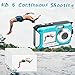 Waterproof Camera Underwater Camera 10 FT 2.7K Full HD 48MP 16X Digital Zoom Waterproof Digital Camera Self-Timer Dual Screens Anti Shake for Snorkeling, Travel and Vacation