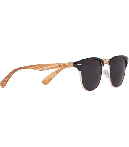 Woodies Wood Sunglasses made from Zebra Wood with Half-Rim  display picture 3
