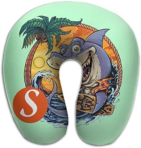 U Type Pillow Shark Beach And Surffing.PNG Memory Foam Neck Pillow Relex Pollow Travel Pillow Relief Neck Pain
