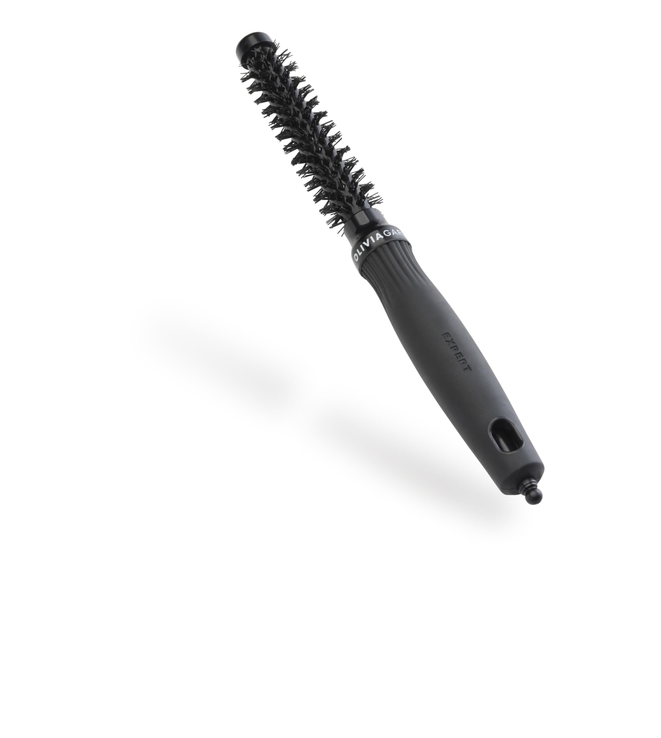 Olivia Garden Expert Blowout Shine – Black - 15 - Ceramic Coated Round Brush for Smooth Blowout, Frizz-Free Hair & Radiant Shine