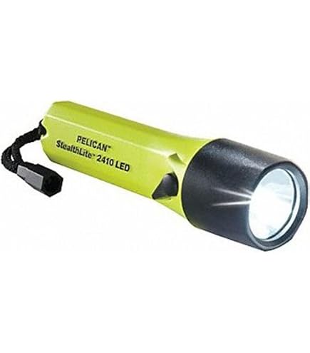 High Visibility Yellow LED Handheld Flashlight, Alkaline AA, 183lm