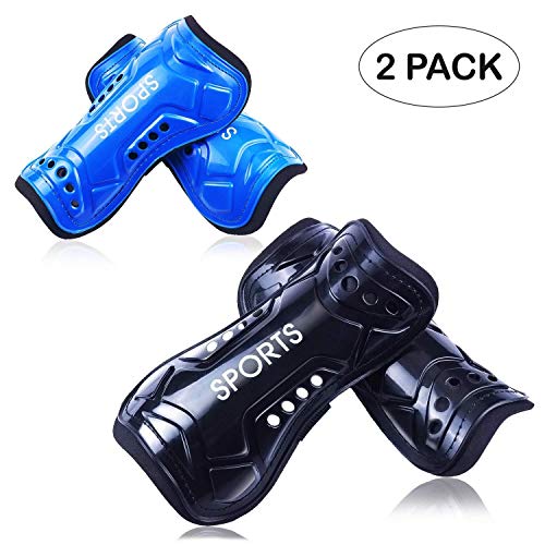 GeekSport Soccer Shin Guards Youth 2 Pair 3 Sizes Shin Pads Child