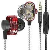 COCOCAT Twin Driver High Resolution Heavy Bass In-Ear Headphones (Earphones/Earbuds/Headset)with Microphone and Remote for iOS Android -With Premium Foam Earbud Tips for Sport and Isolation Plus Sound