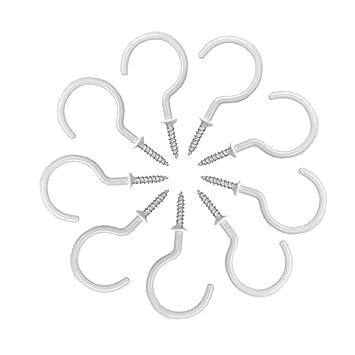 Amazon Com Mimilive Cup Hooks 20 Pack Ceiling Hook Vinyl Coated