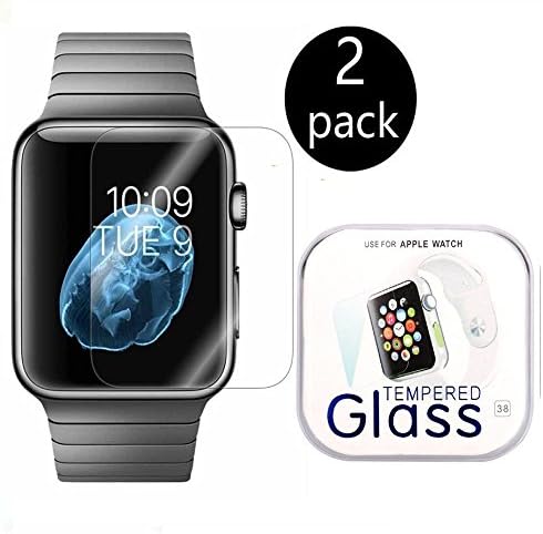 [2-Pack] Apple Watch 42mm Smart Watch Screen Protector, Skypat[Tempered Glass] 9H Hardness, Anti-Scratch, Bubble Free