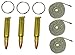 GotBrass Set of Three Bullet Pendants 308 Sniper, with Free Key Rings and Dogtag Necklaces