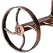 MyGift Vintage Bronze Metal Tabletop Wine Bottle Holder and Wine Glass Rack with Perisian Tricycle Design, Holds Single Bottle and 6 Stemware