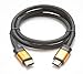 IBRA Orange HDMI-13ft-UHD HDMI 2.0(4K@60Hz) Ready-18Gbps-28AWG Braided Cord-Gold Plated Connectors-Ethernet,Audio Return-Video 4K 2160p,HD1080p,3D,Compatible with Xbox PlayStation PS3 PS4 PC TV