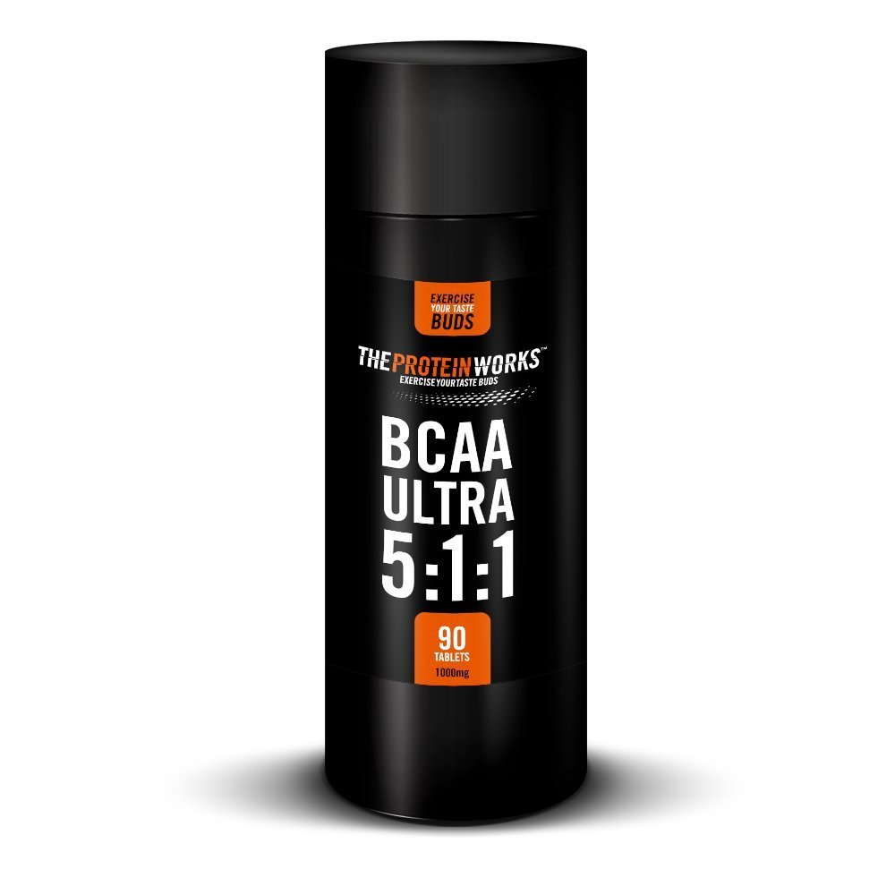 BCAA Ultra, Finest Amino Acids, 5:1:1 Leucine, Isoleucine & Valine, Essential BCAA Supplement, Pre & Post Workout, Muscle Growth & Repair, Vegan, 90 Tablets - Protein Works