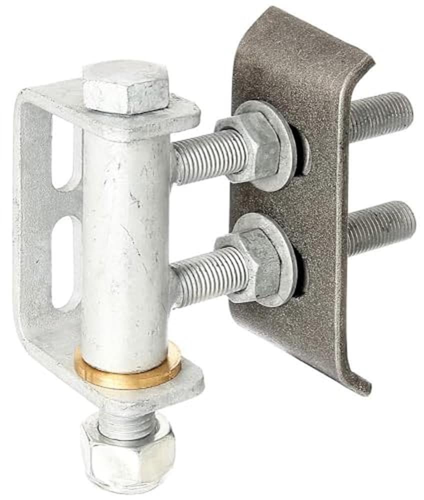 Gah-Alberts 411350 Gate Hinge for 180° Opening/Adjustable Levels/Hot-Dip Galvanised/for Welding / M16 / Max. Load 300 Kg