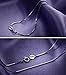 SWOPAN 925 Sterling Silver 0.8MM Italian Box Chain Necklace with Platinum or 18K White Gold Plated Chain Super Thin Lightweight Strong - Spring Ring Clasp - 16