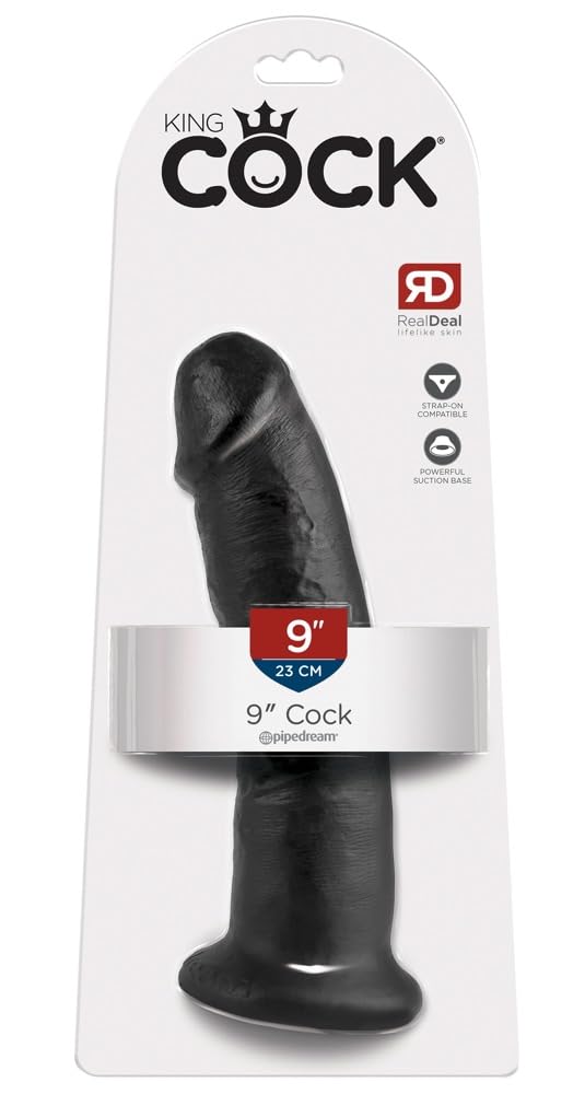 King Cock 22.9 cm Black Dildo