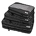 BAGSMART Travel Packing Cube (Small-Large 3 Piece) for Carry-on Travel Accessories, Suitcase and Backpacking (Double Compartment, Black)