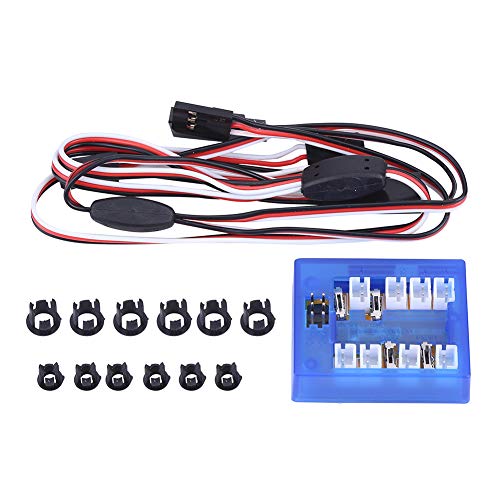 Dilwe 12-LED Auto Licht, Montieren Beleuchtung System Kit Simulation Blinklichter für 1/10 RC Auto / LKW / Crawler – Bild 3