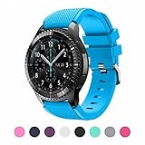 Sunface Bands for Gear S3 Frontier / Classic Watch Silicone Bracelet, Sports Silicone Band Strap Replacement Wristband For Samsung Gear S3 Frontier / S3 Classic (Blue)