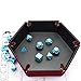 Dice Folding Hexagon Tray w/Red Velvet Rolling for DND Dice Games and Candy Holder Storage
