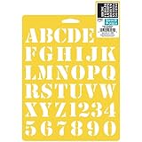 Delta Creative Stencil Mania Stencil, 7 by 10-Inch, 366088 Basic Alphabet