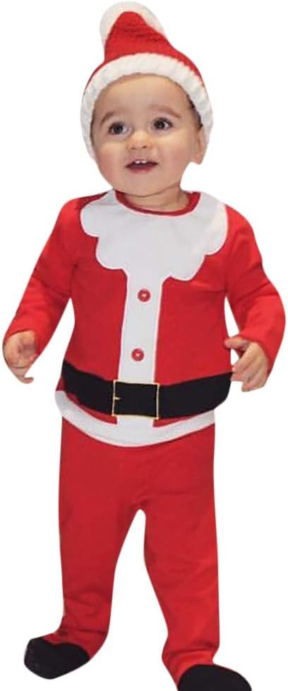 SUJING Newborn Infant Baby Boy Girl Fluffy T Shirt Tops+Pants Hat Christmas Outfits Set