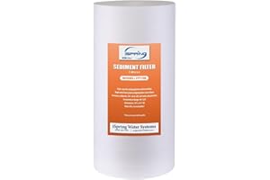 iSpring FP15B Sediment Filter for Whole House Water Filtration Systems, High Capacity 5-Micron Premium PP, 4.5" x 10", White