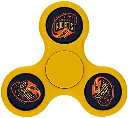 Fingertip Spinner (Rockets/Houston) Logo New Style Gift 3-5 Minutes Deep Thought For ADHD Kids Adults Boys Girls-Yellow